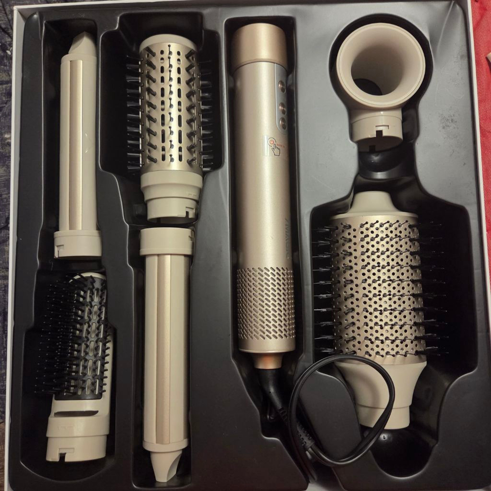 7MAGIC Gold 6-in-1 High-Speed Hair Dryer Brush One Size ATTACHMENTS ONLY - Picture 2 of 2